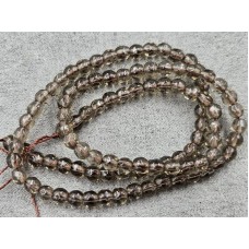 Раухтопаз (скло) 4 мм грань 36-37 см