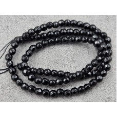 Агат чорний 4 мм грань довжина 36-37 см