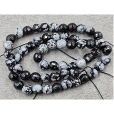 Обсидіан 6 мм грань довжина 36-37 см
