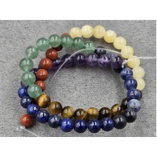 Мікс каменів *7 чакр* 6-6,5 мм довжина 38 см