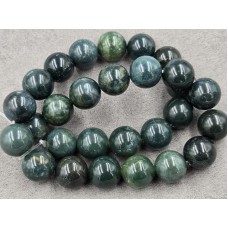 Агат моховий 14-14,5 мм довжина 39 см