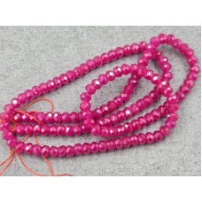 Рубін (корунд) рондель 4*3 мм грань довжина 38-39 см