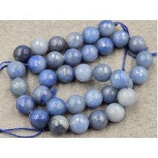 Авантюрин 10 мм синій грань довжина 36 см 