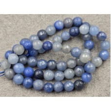 Авантюрин 6-6,5 мм синій грань довжина 36 см 