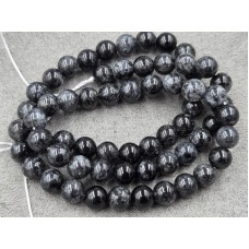 Рутиловый кварц черный 6,5 мм длина 38 см