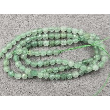 Кварц 3,4-3,6 мм клубничный зеленый грань длина 37-38 см