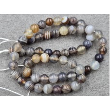 Агат Ботсвана 6,3-6,6 мм длина 38 см