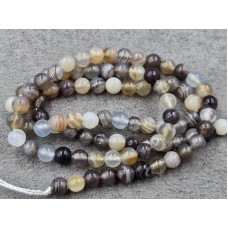 Агат Ботсвана 4,3-4,5 мм довжина 38 см