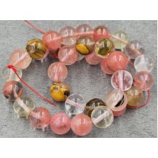 Кварц вишневий 10,5-11 мм довжина 37 см