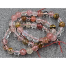 Кварц вишневий 6,5-7 мм довжина 38 см