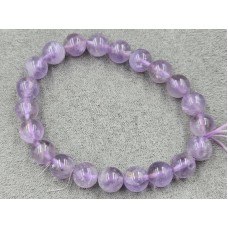 Аметист браслет 9 мм лавандовый длина 18 см