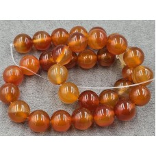 Агат 12 мм сердоліковий довжина 38-39 см 