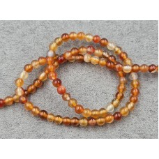 Агат 4-4,5 мм сердоліковий довжина 37-38 см 