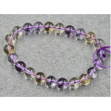 Аметист + цитрин (аметрин) 8,5 мм браслет длина 18 см
