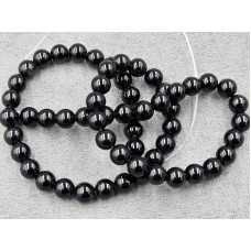 Обсидиан 6,5-7 мм черный длина 37 см