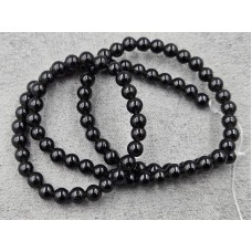 Обсидіан 4,5-5 мм чорний довжина 37-38 см