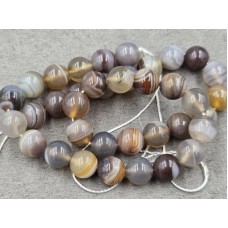 Агат Ботсвана 10-10,5 мм довжина 38 см
