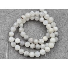Агат 6,5-7 мм білий довжина 37 см