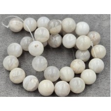 Агат 12,5 мм білий довжина 39 см