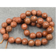 Авантюрин 10 мм грань синтет. длина 38 см 