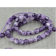 Аметист шеврон 6-6,5 мм грань длина 37-38 см
