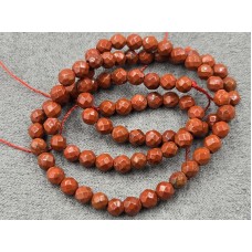 Яшма красная 4,5 мм грань длина 38 см