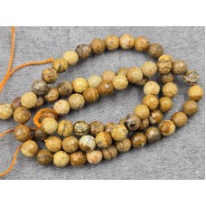 Яшма 4 мм грань пейзажная длина 37-38 см