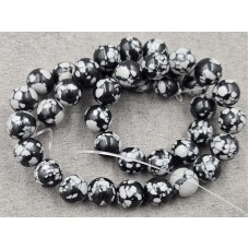 Обсидіан 10 мм синтетичний довжина 37-38 см