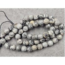 Яшма сіра 6,5 мм грань довжина 37-38 см