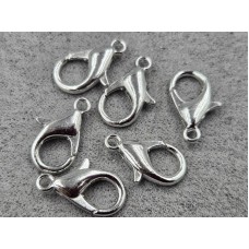 Замки 16 мм 100 штук цвет сталь