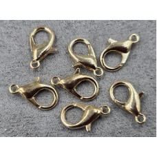 Замки 16 мм 100 штук цвет золото