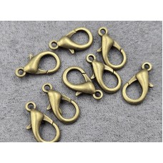 Замки 16 мм 100 штук цвет бронза