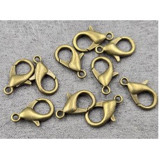 Замки 18 мм 100 штук цвет бронза