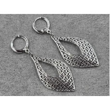 Серьги Xuping 20 мм высота 50 мм родий