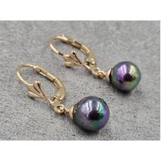 Серьги Xuping 8 мм высота 30 мм цвет золото 18к