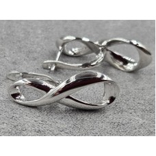 Серьги Xuping 11 мм высота 27 мм английский замок родий