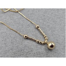 Колье Xuping шарик 8 мм толщ. 0,8 мм длина 45+5 см цвет золото 18к