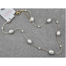 Колье Xuping бусина 8*10+4 мм толщ. 0,8 мм длина 45+5 см цвет золото 18к