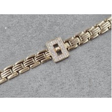 Браслет Xuping 15 мм товщ. 8 мм довжина 18 см колір золото 18к