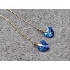 Серьги протяжки Xuping 10 мм длина 12 см цвет золото 18к