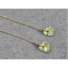 Серьги протяжки Xuping 10 мм длина 12 см цвет золото 18к