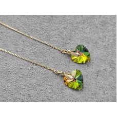 Серьги протяжки Xuping 10 мм длина 12 см цвет золото 18к