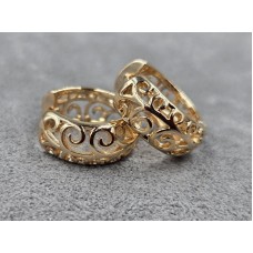 Серьги Xuping 7 мм высота 15 мм цвет золото 18к