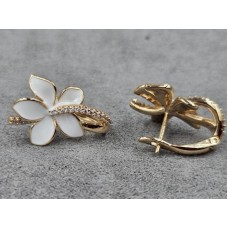 Серьги Xuping 14 мм высота 20 мм английский замок цвет золото 18к