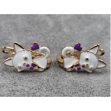 Серьги Xuping 10 мм высота 15 мм английский замок цвет 18к