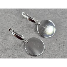 Серьги Xuping 17 мм высота 30 мм английский замок родий