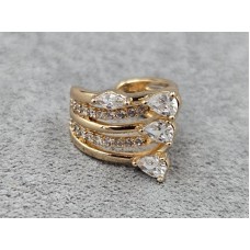 Серьги каффа Xuping 13 мм цвет золото 18к