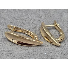 Серьги Xuping 4 мм высота 18 мм английский замок цвет золото 18к