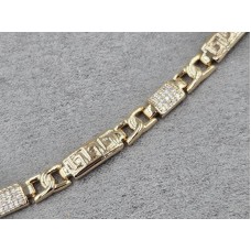 Браслет Xuping 6 мм довжина 17+2 см колір золото 18к