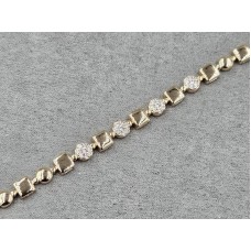 Браслет Xuping 6 мм довжина 17+2 см колір золото 18к